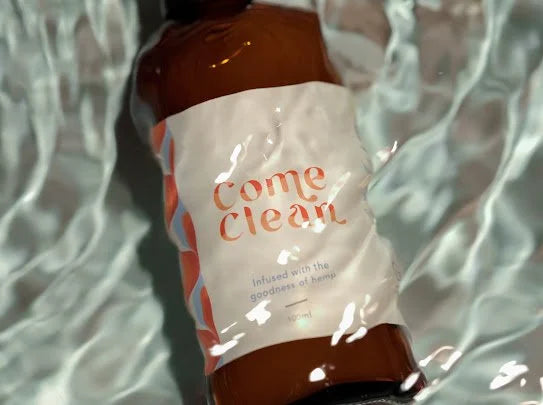 Come Clean waterbased lube in water